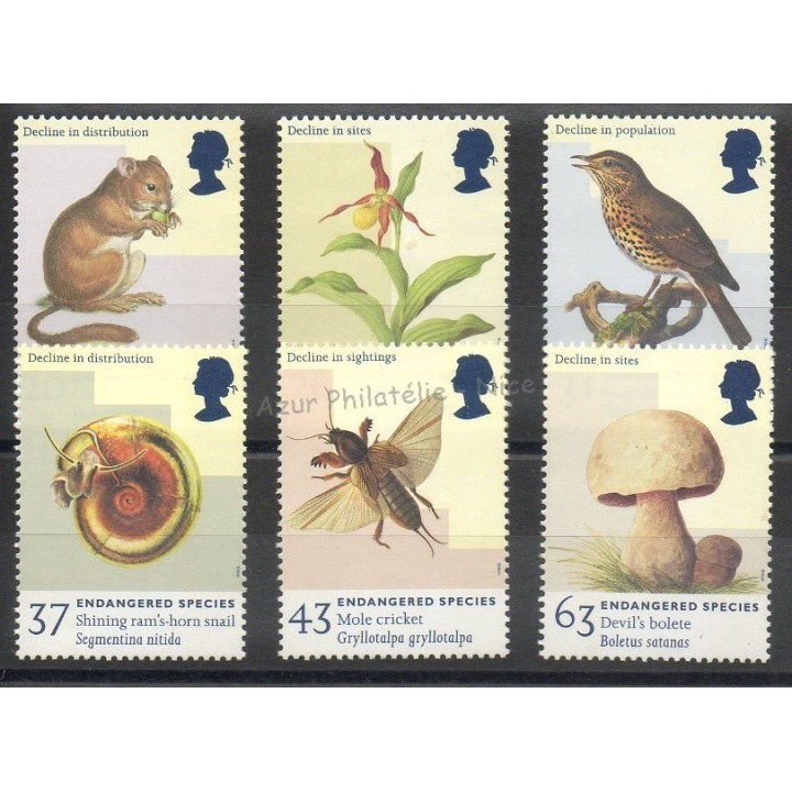 Timbres - Thème environnement - Grande-Bretagne - 1998 - No 2011/2016