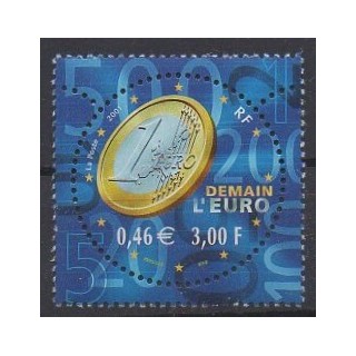 France - Poste - 2001 - No 3402 - Monnaies, billets ou médailles