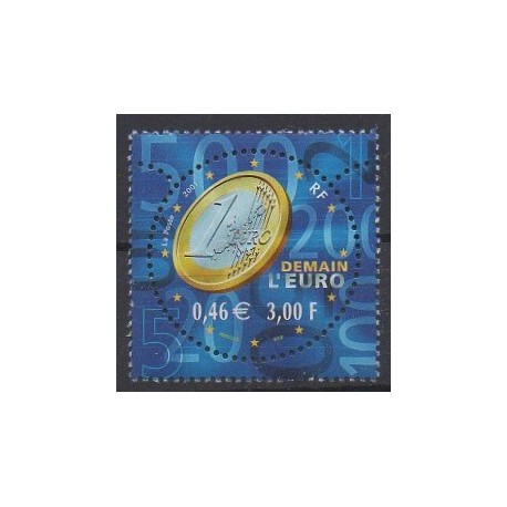 France - Poste - 2001 - No 3402 - Monnaies, billets ou médailles