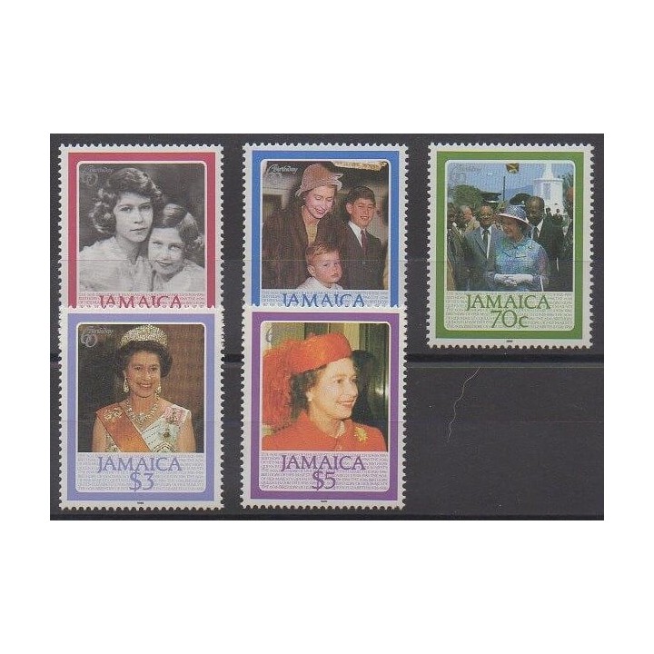 Jamaïque - 1986 - No 640/644 - Royauté - Principauté