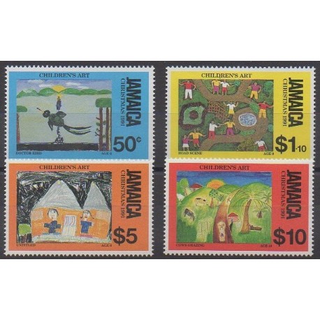 Jamaïque - 1991 - No 796/799 - Dessins d'enfants
