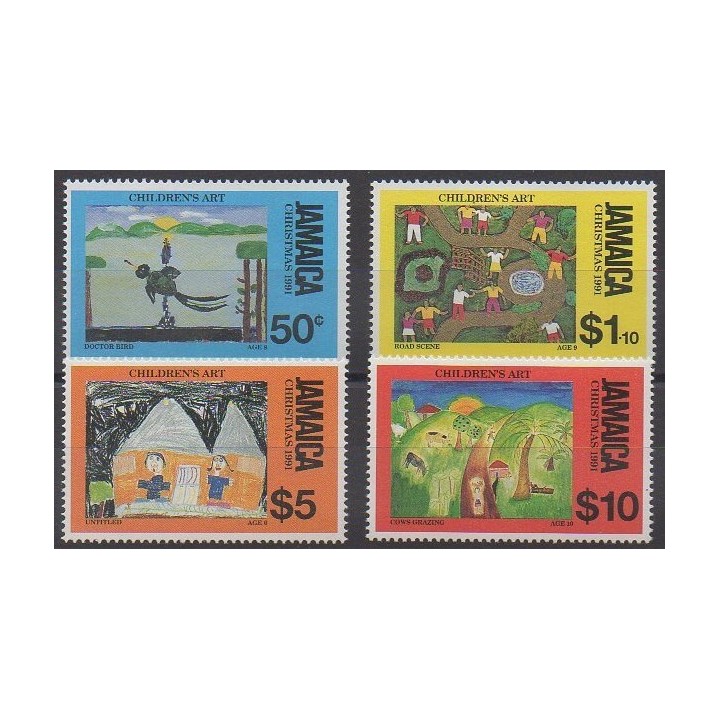 Jamaïque - 1991 - No 796/799 - Dessins d'enfants