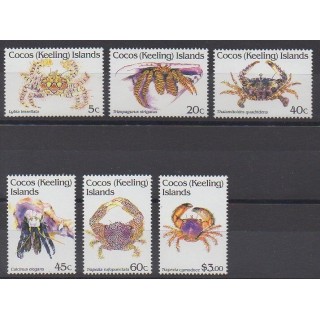 Cocos (Iles) - 1992 - No 244/249 - Animaux marins