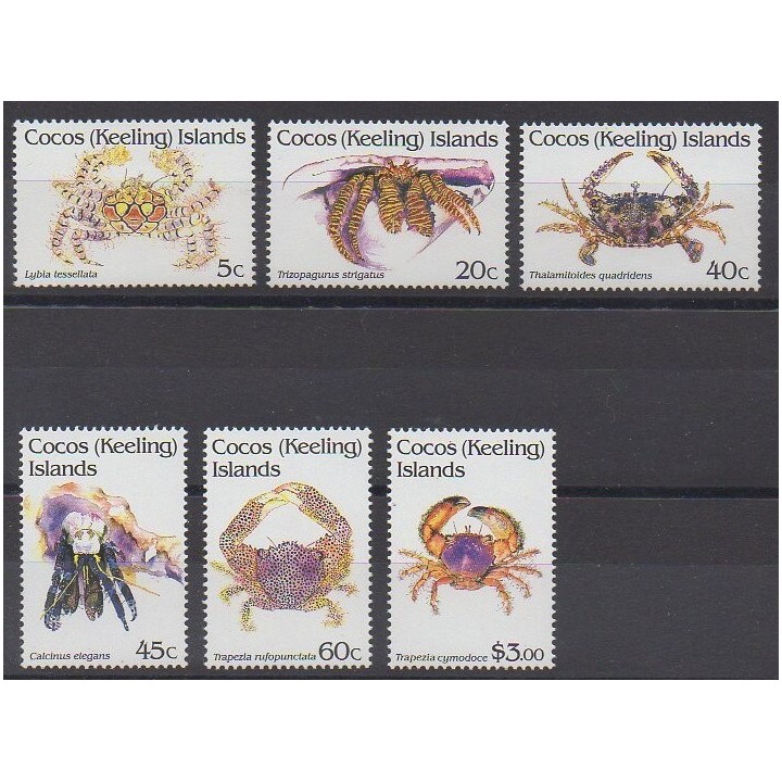 Cocos (Iles) - 1992 - No 244/249 - Animaux marins