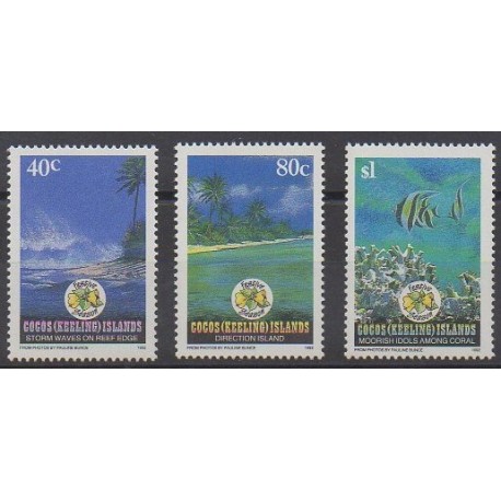 Cocos (Iles) - 1992 - No 264/266 - Sites