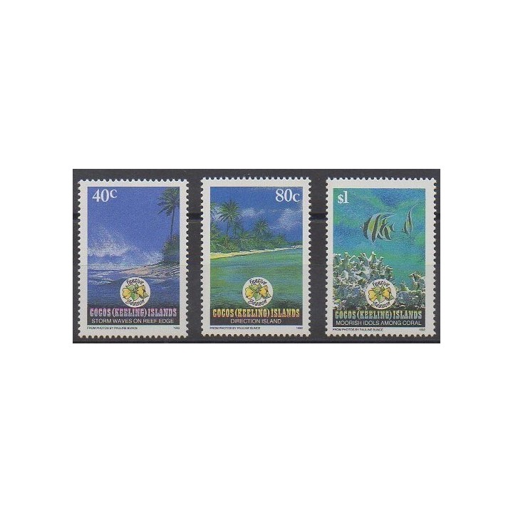 Cocos (Iles) - 1992 - No 264/266 - Sites
