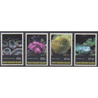 Cocos (Iles) - 1993 - No 267/270 - Animaux marins