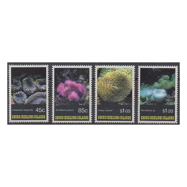 Cocos (Iles) - 1993 - No 267/270 - Animaux marins