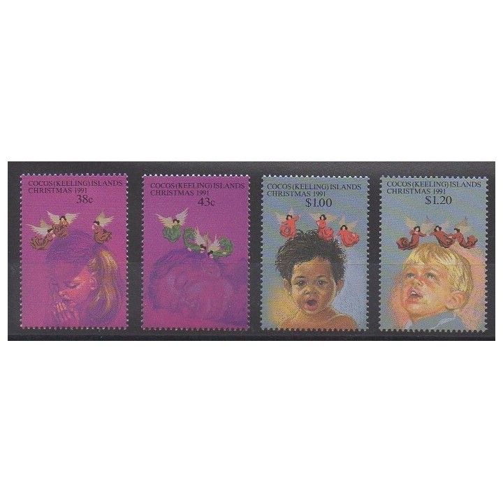 Cocos (Iles) - 1991 - No 240/243 - Noël