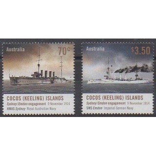 Cocos (Iles) - 2014 - No 481/482 - Première Guerre Mondiale - Navigation