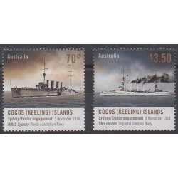 Cocos (Island) - 2014 - Nb 481/482 - First World War - Boats