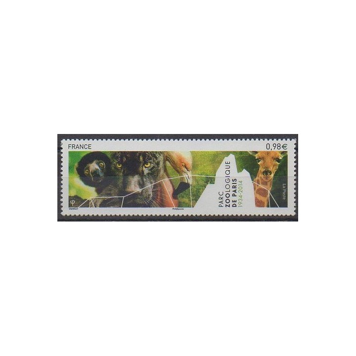 France - Poste - 2014 - No 4868 - Parcs et jardins - Animaux