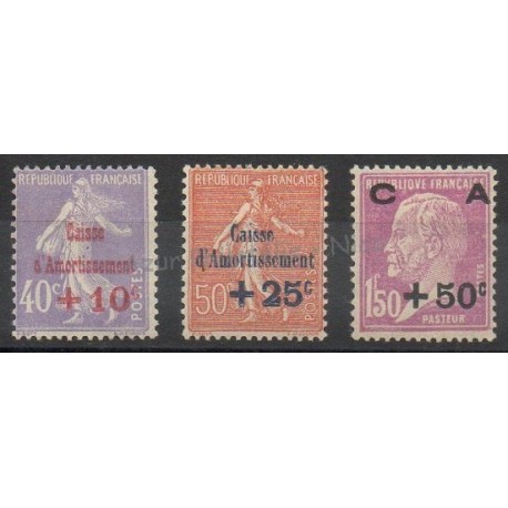 France - Poste - 1928 - No 249/251 - Neuf avec charnière