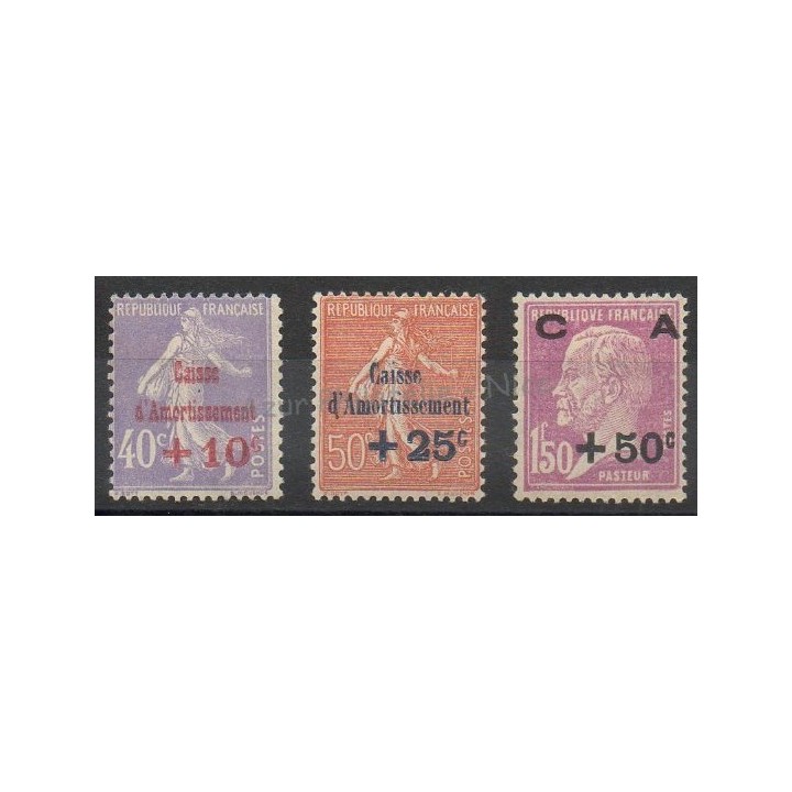 Timbres  - France - Poste - 1928 - No 249/251