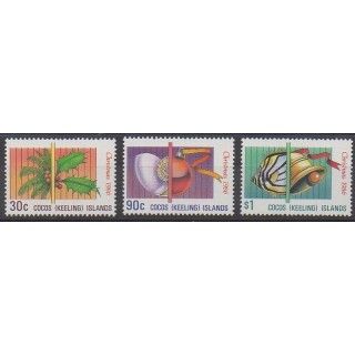 Cocos (Iles) - 1986 - No 153/155 - Noël