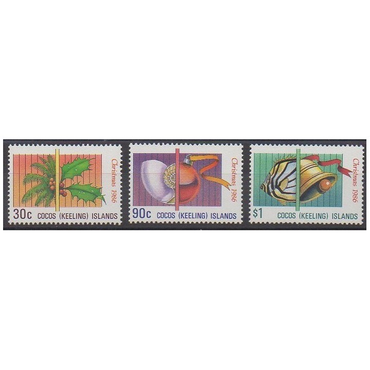 Cocos (Iles) - 1986 - No 153/155 - Noël