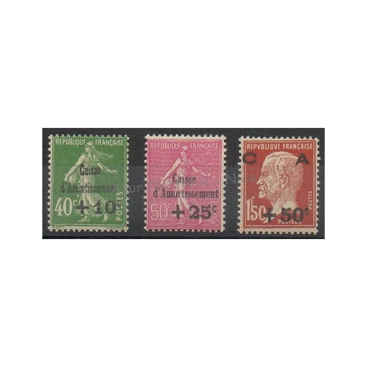 Timbres  - France - Poste - 1929 - No 253/255