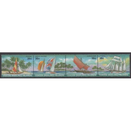 Cocos (Island) - 1987 - Nb 156/159 - Boats