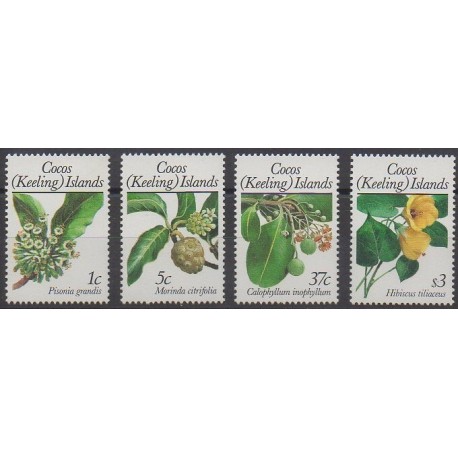 Cocos (Iles) - 1988 - No 188/191 - Fleurs