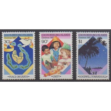 Cocos (Iles) - 1987 - No 170/172 - Noël