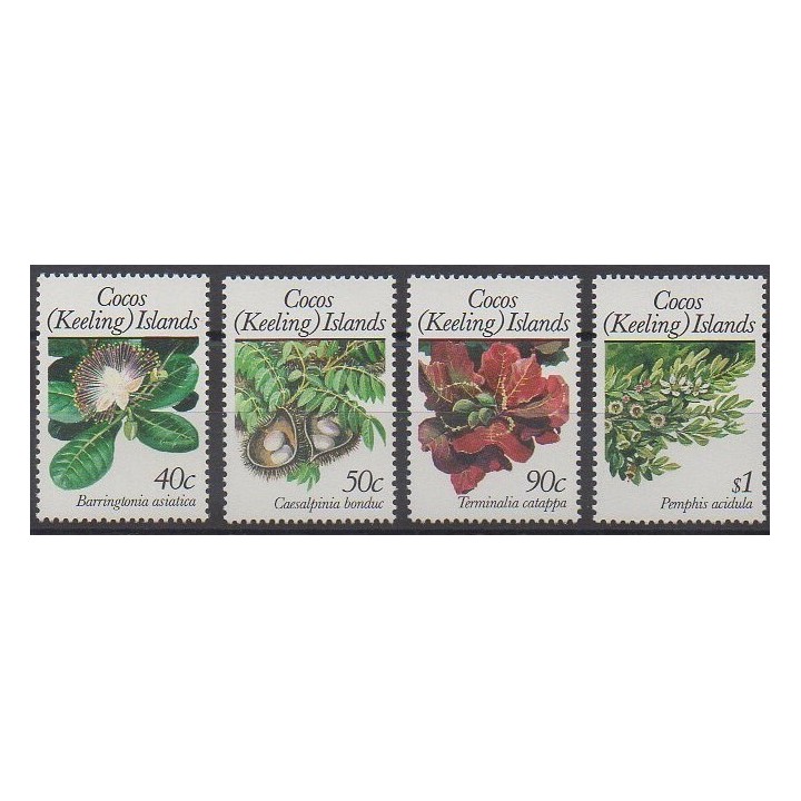 Cocos (Iles) - 1989 - No 203/206 - Fleurs