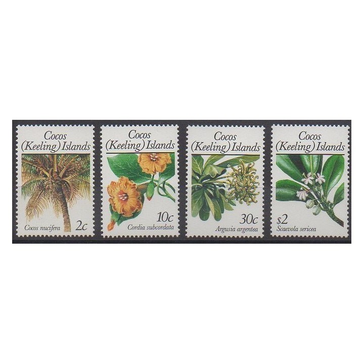 Cocos (Iles) - 1989 - No 195/198 - Fleurs
