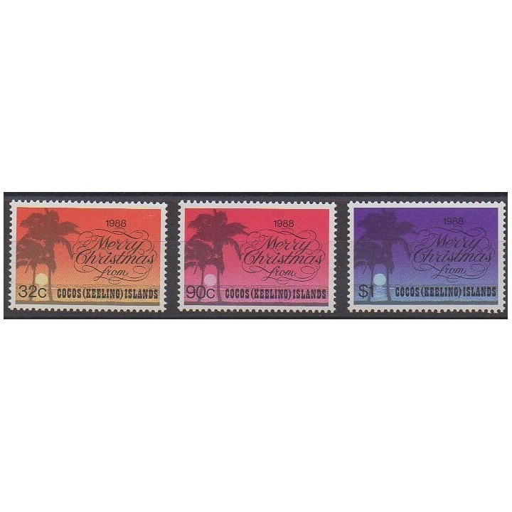 Cocos (Iles) - 1988 - No 192/194 - Noël