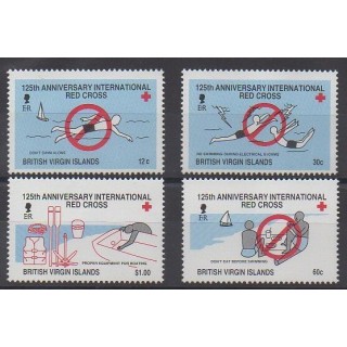 Vierges (Iles) - 1988 - No 604/607 - Santé ou Croix-Rouge