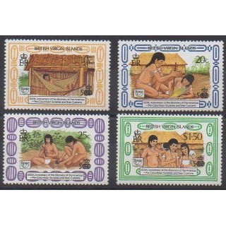 Vierges (Iles) - 1989 - No 622/625 - Christophe Colomb