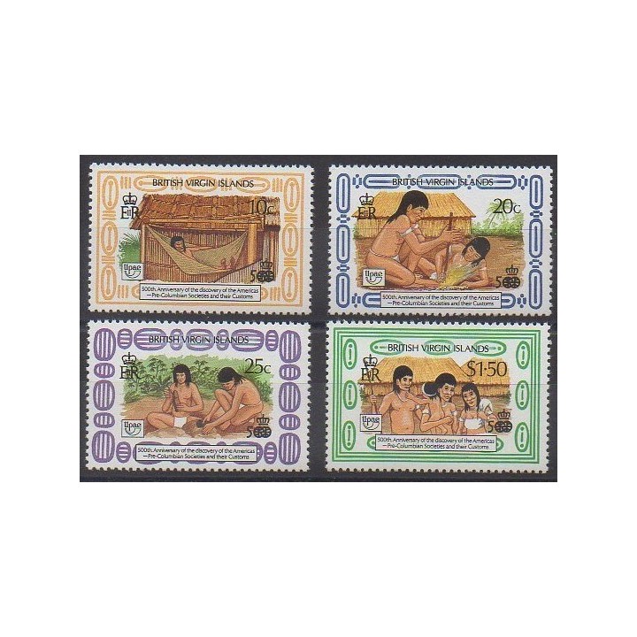 Vierges (Iles) - 1989 - No 622/625 - Christophe Colomb