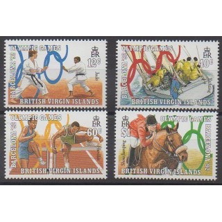 Vierges (Iles) - 1990 - No 662/665 - Jeux Olympiques d'été