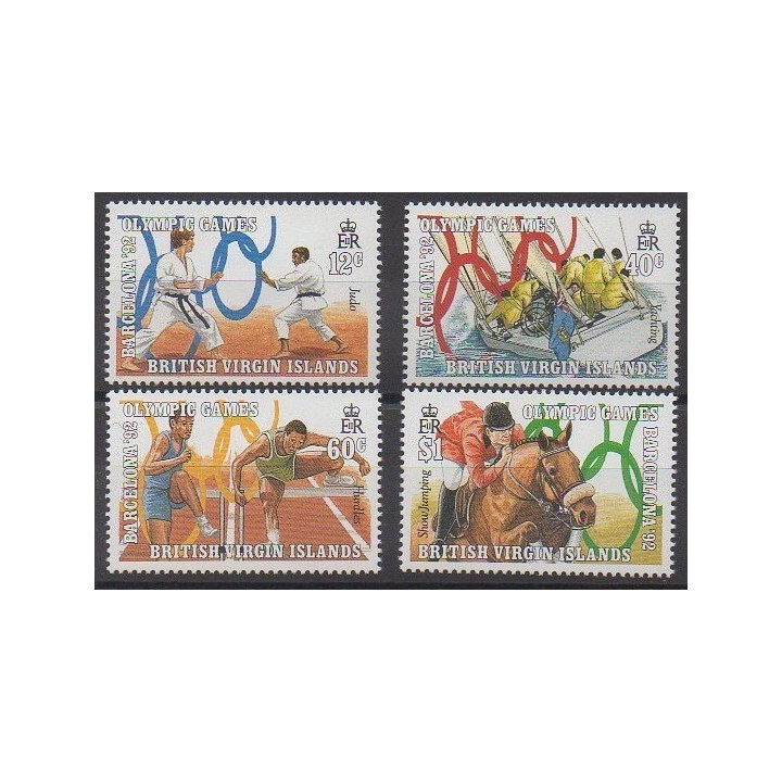 Vierges (Iles) - 1990 - No 662/665 - Jeux Olympiques d'été