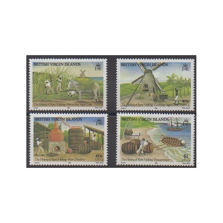 Vierges (Iles) - 1986 - No 551/554 - Artisanat ou métiers