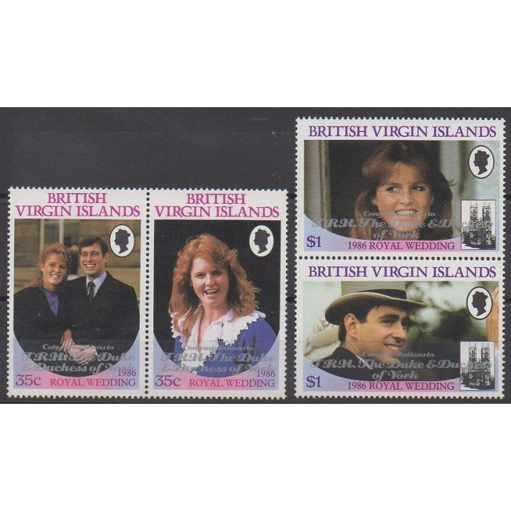 Virgin (Islands) - 1986 - Nb 562A/562D - Royalty