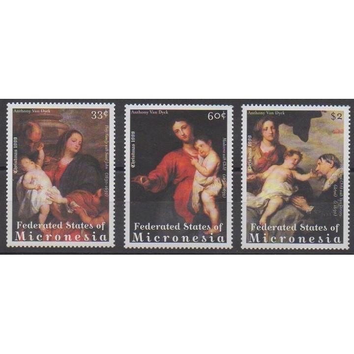 Micronésie - 1999 - No 774/776 - Peinture - Noël