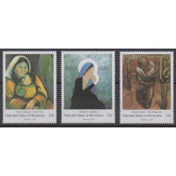 Micronésie - 1998 - No 558/560 - Peinture - Noël