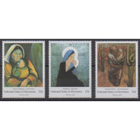 Micronesia - 1998 - Nb 558/560 - Paintings - Christmas