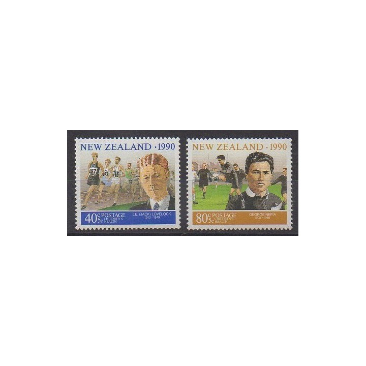 Nouvelle-Zélande - 1990 - No 1076/1077 - Sports divers