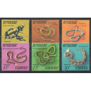 Stamps - Theme various animals - Gabon - 1972 - Nb 297/302