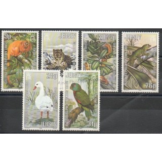 Stamps - Theme various animals - Jersey - 1988 - Nb 308/313