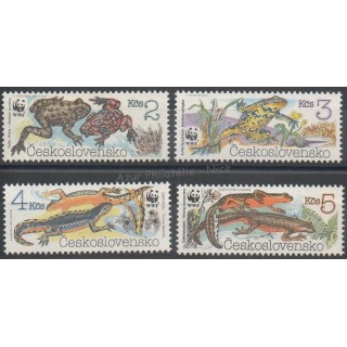 Timbres - Thème animaux divers - Tchécoslovaquie - 1989 - No 2808/2811