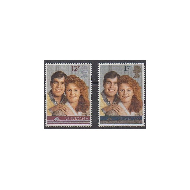 Grande-Bretagne - 1986 - No 1236/1237 - Royauté - Principauté