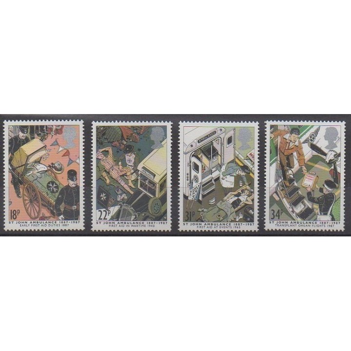 Grande-Bretagne - 1987 - No 1270/1273 - Santé ou Croix-Rouge