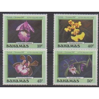 Bahamas - 1987 - Nb 651/654 - Orchids
