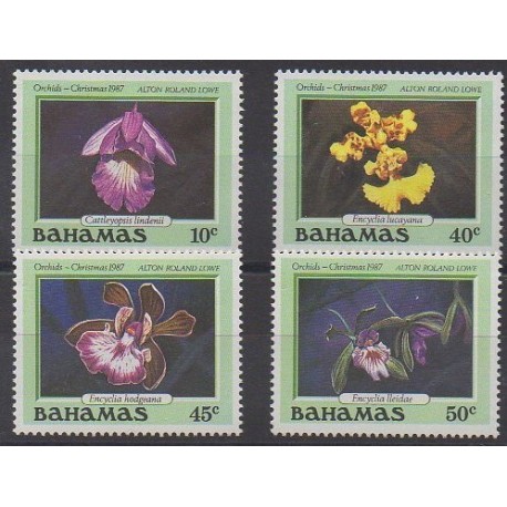 Bahamas - 1987 - Nb 651/654 - Orchids