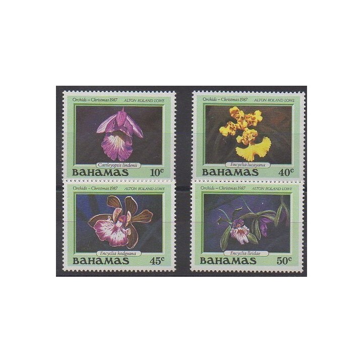 Bahamas - 1987 - Nb 651/654 - Orchids