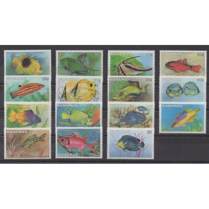 Bahamas - 1986 - No 602/616 - Animaux marins