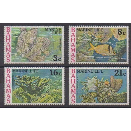 Bahamas - 1977 - Nb 404/407 - Sea animals
