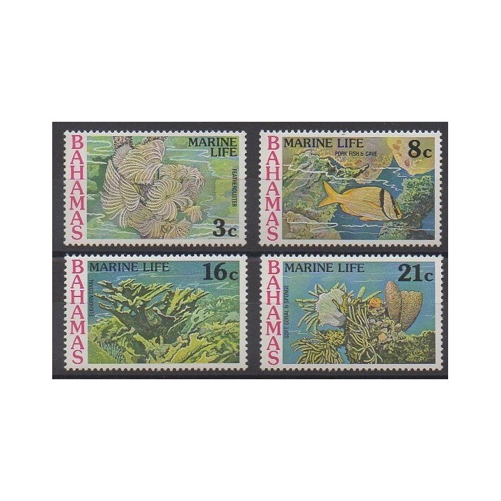 Bahamas - 1977 - Nb 404/407 - Sea animals