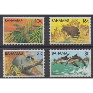 Bahamas - 1982 - No 514/517 - Animaux - Mammifères